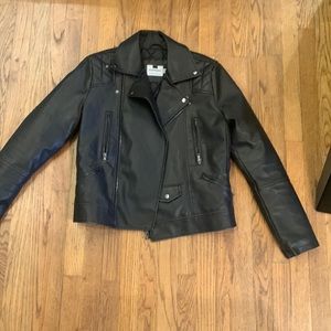 Topman black motorcycle jacket